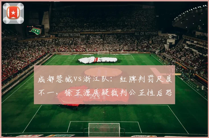 成都蓉城vs浙江队:红牌判罚尺度不一,徐正源质疑裁判公正性后恐遭停赛
