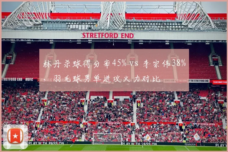林丹杀球得分率45% vs 李宗伟38%，羽毛球男单进攻火力对比